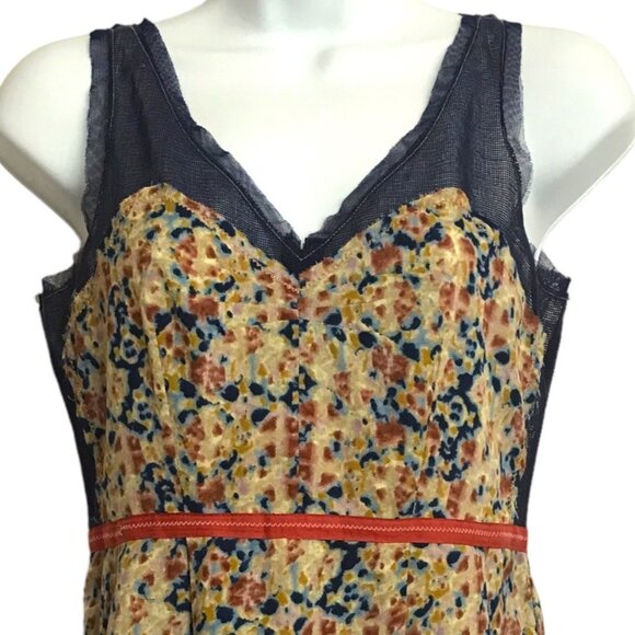 UO STARING AT STARS Sleeveless Dress Sz 2 A-Line Abstract Print Twee Sweet Urban - Picture 4 of 7